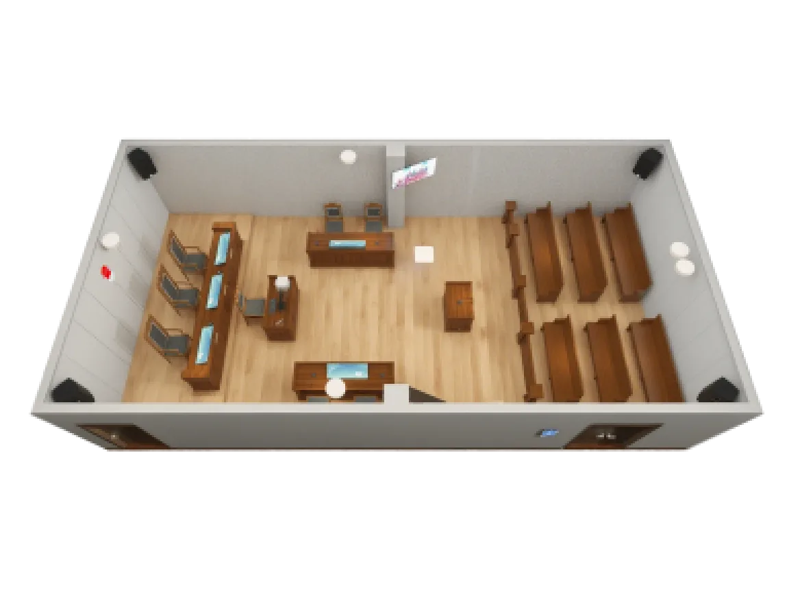 数字听审与现场办理空间